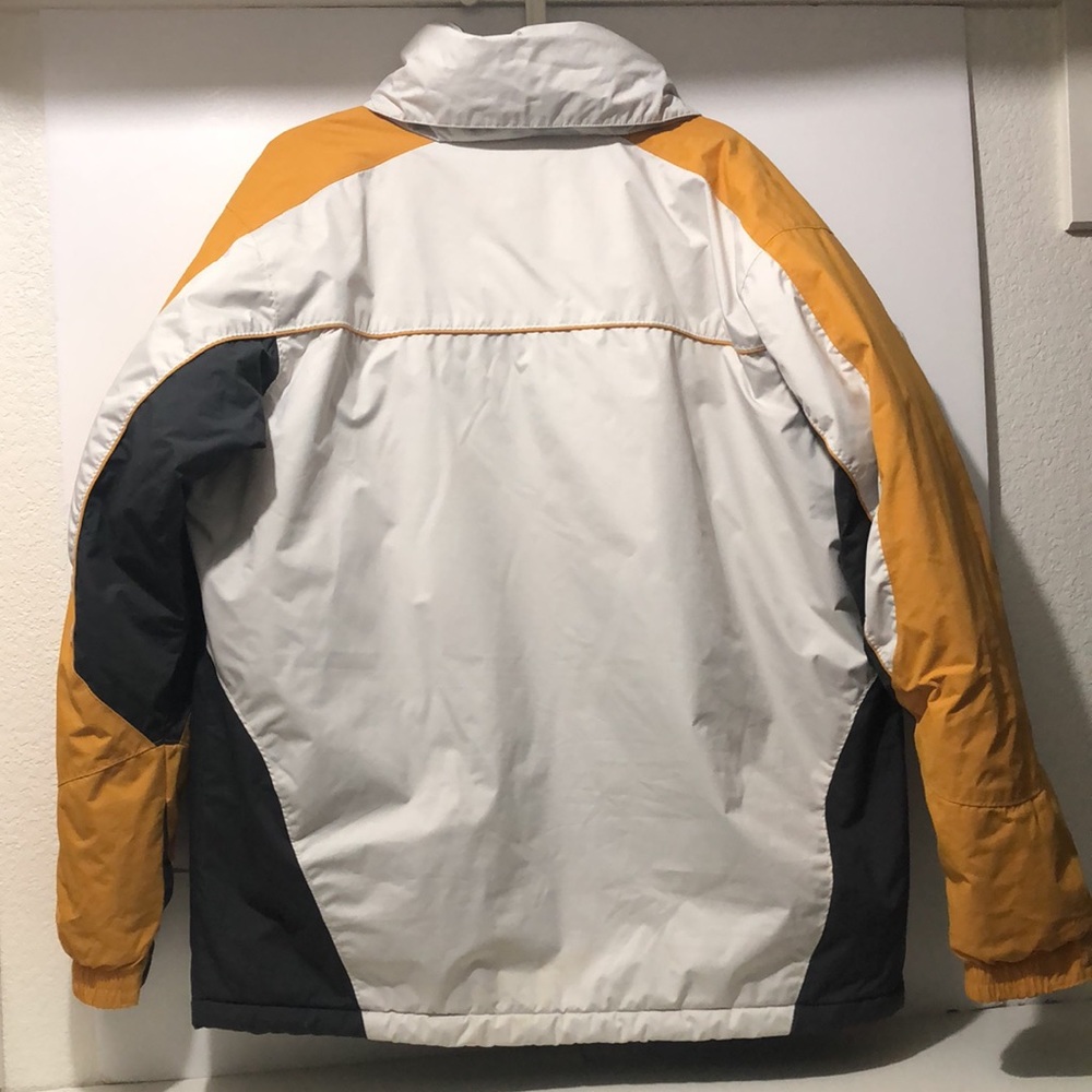 Columbia Hoodie Jacket Men’s L Water Resistant Windbreaker Adjustable Hem Ivory - Picture 10 of 16